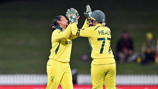 The refrain of “bowled King, stumped Healy” lives on. (Photo by Kai Schwoerer/Getty Images)