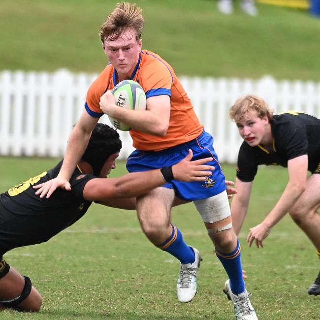 Marist College Ashgrove player Tom Howard. AIC First XV rugby between St Laurence's and Marist College Ashgrove. Saturday June 1, 2024. Picture, John Gass