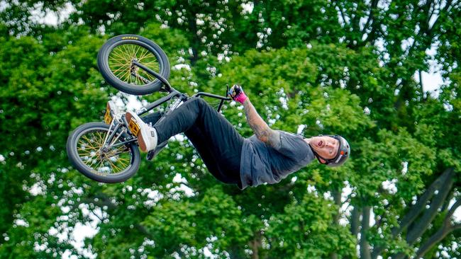 Brandon Loupos in action at the 2025 BMX Freestyle National Championships. Picture: Past Tense Photography/AusCycling