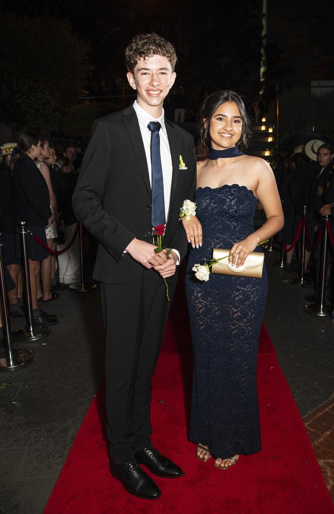 Maya Powell and partner Jambin Cowen arrive at The Glennie School formal at Picnic Point, Thursday, September 12, 2024. Picture: Kevin Farmer