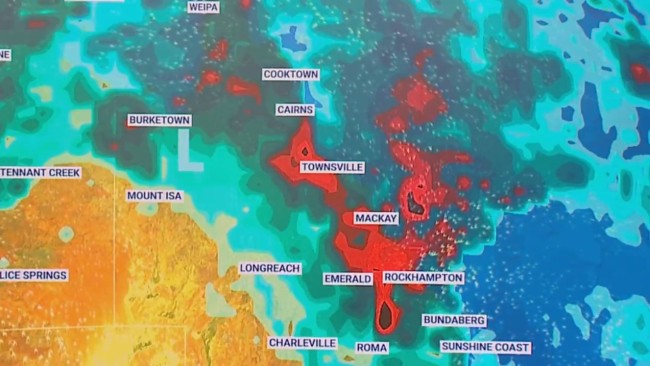 Another heavy rain event could be on the horizon for the Townsville to Rockhampton area next week. Picture: Sky News Australia 