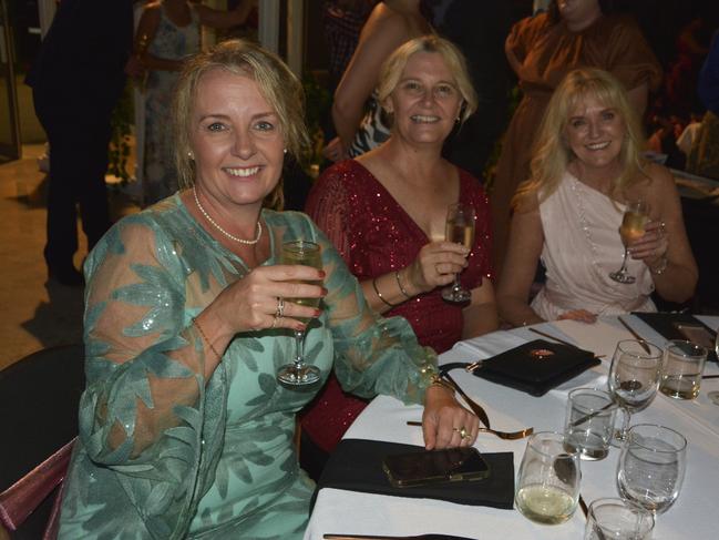 (From left) Tegan, Karen and Jacqui at the Apple and Grape Gala Ball on Friday, March 1, 2024. Photo: Jessica Klein