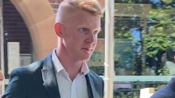 Gareth Charles Dunlop avoided jail after he was caught drink driving five times the legal limit when he crashed into a pole on the way to work on a Monday morning. Picture: Adelaide Lang