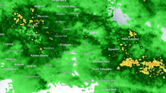 Relentless rain has been hammering South East Queensland since Sunday night. Picture: Weatherzone