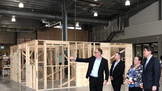 NSW Skills and Tertiary Education Minister Geoff Lee was joined by Holsworthy state Liberal MP Melanie Gibbons on a tour of the facility.