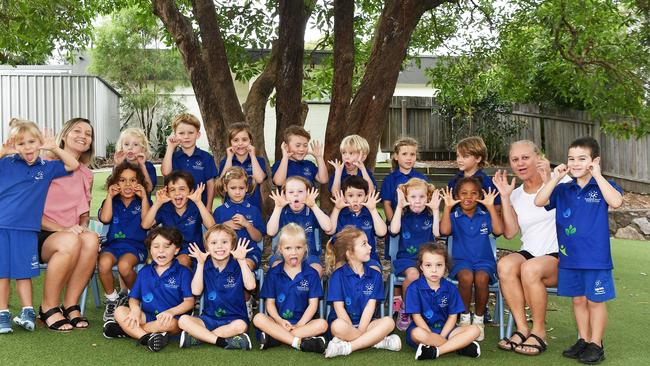 MY FIRST YEAR: Funny faces. Sunshine Beach State School PrepS. Picture: Patrick Woods.