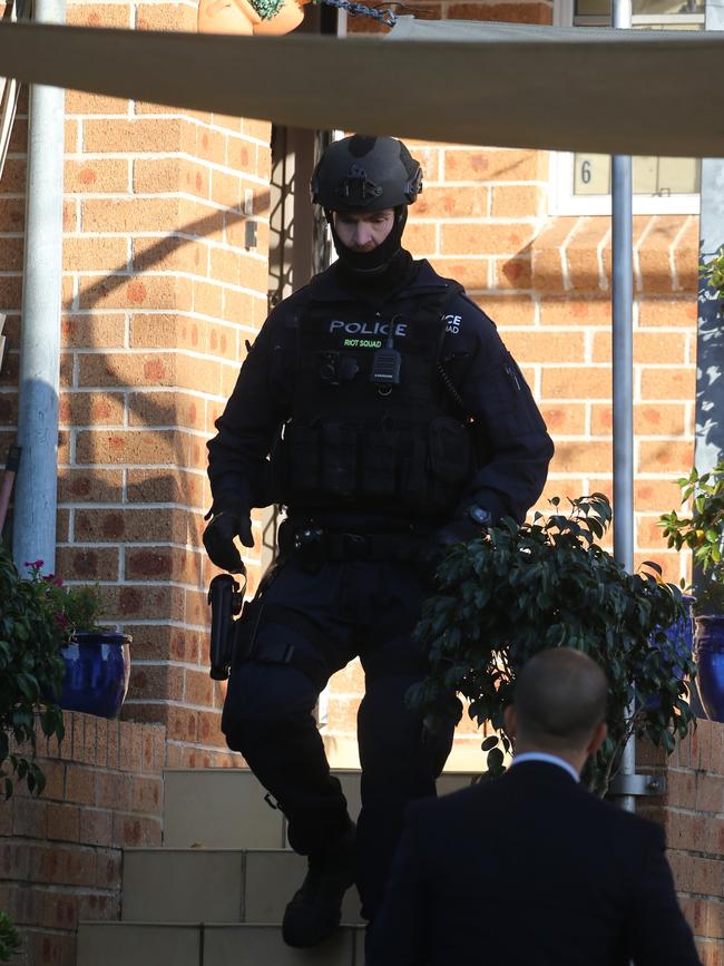 Police arrested a man at the home. Picture: John Grainger