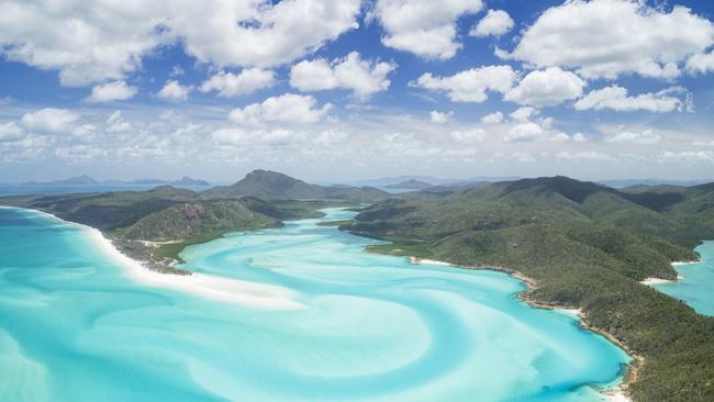 ESCAPE:  Unique arial panorama of the famous Whitsunday Islands  Picture: Isock