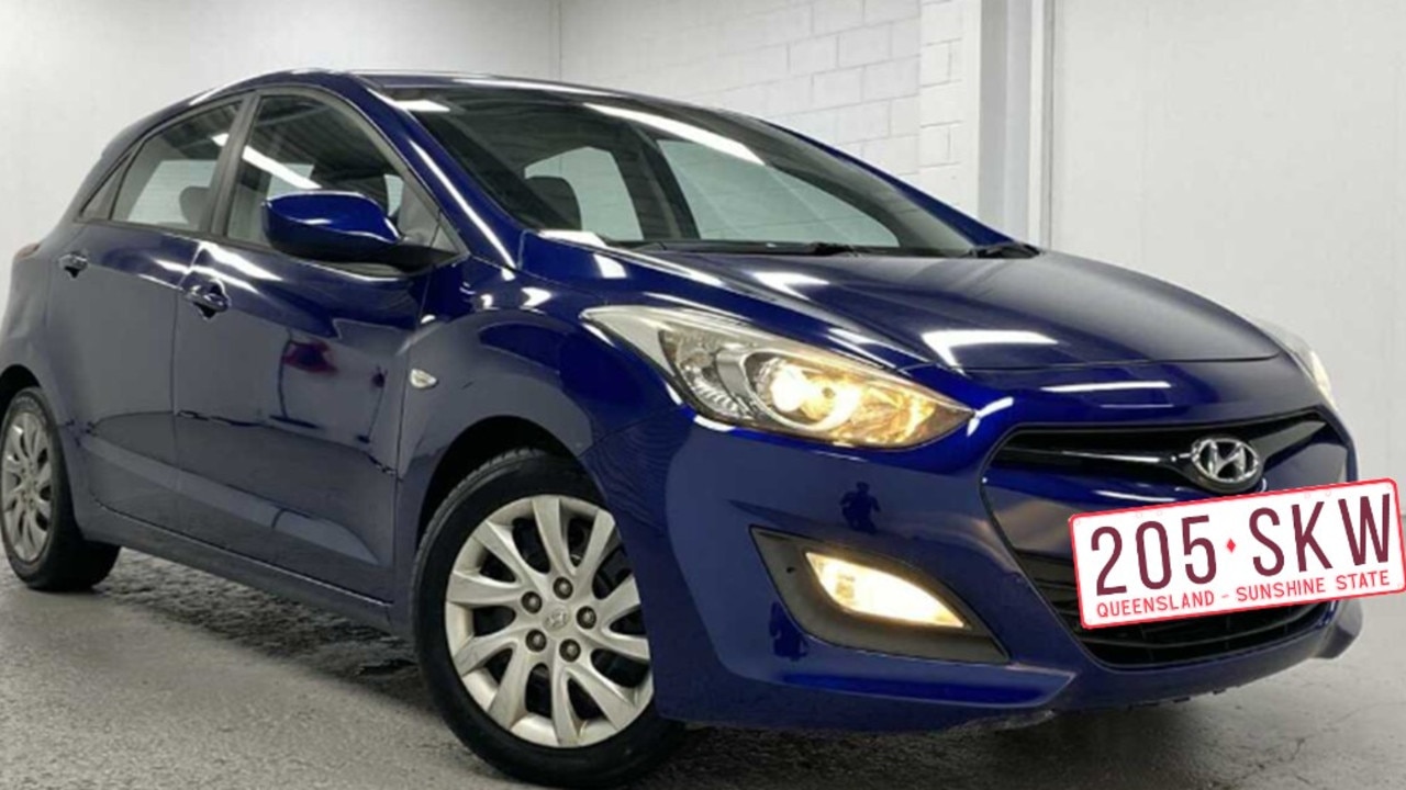 The children were seen leaving in a blue Hyundai I30 similar to the one above, with the registration 205SKW. Picture: QLD Police.