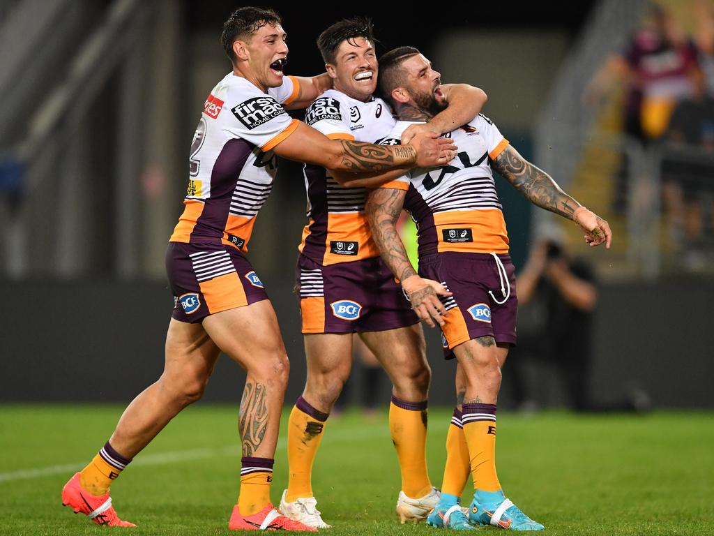 Reynolds helped the Broncos to their third straight win, having defeated Cronulla in Round 8. Picture: NRL Imagery