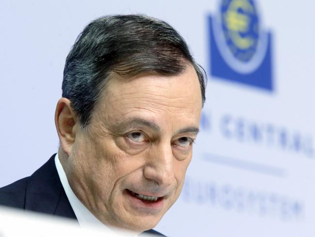 Set to hold talks ... European Central Bank president Mario Draghi. Picture: AP Photo/Michael Probst