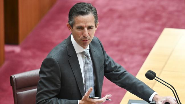 Senator Simon Birmingham will leave parliament after the next election. Picture: NewsWire/Martin Ollman