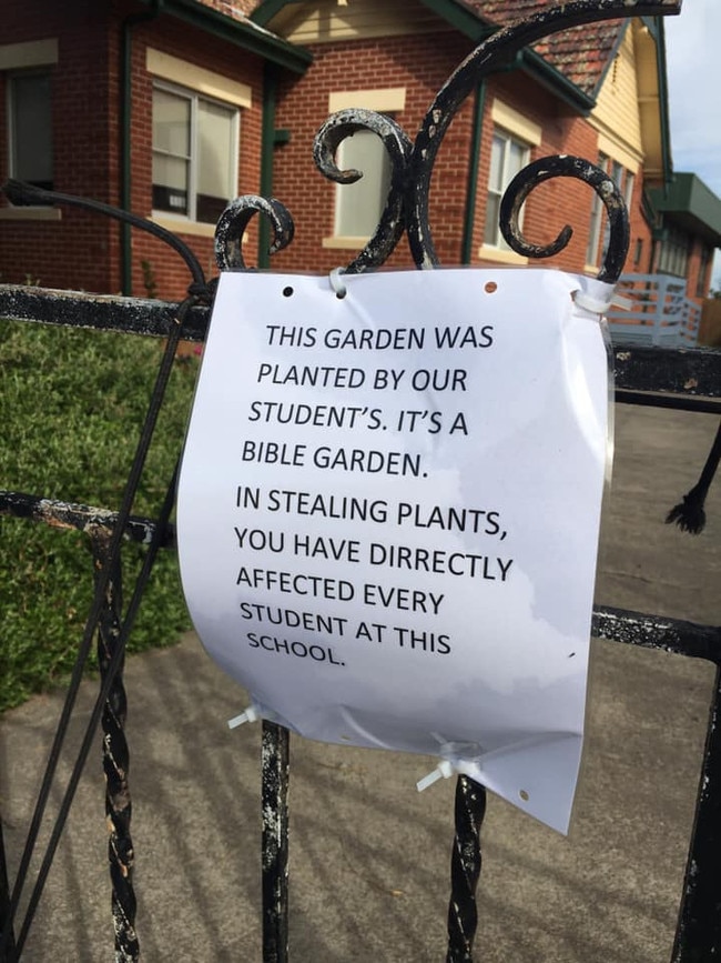 Angry sign at the school gate