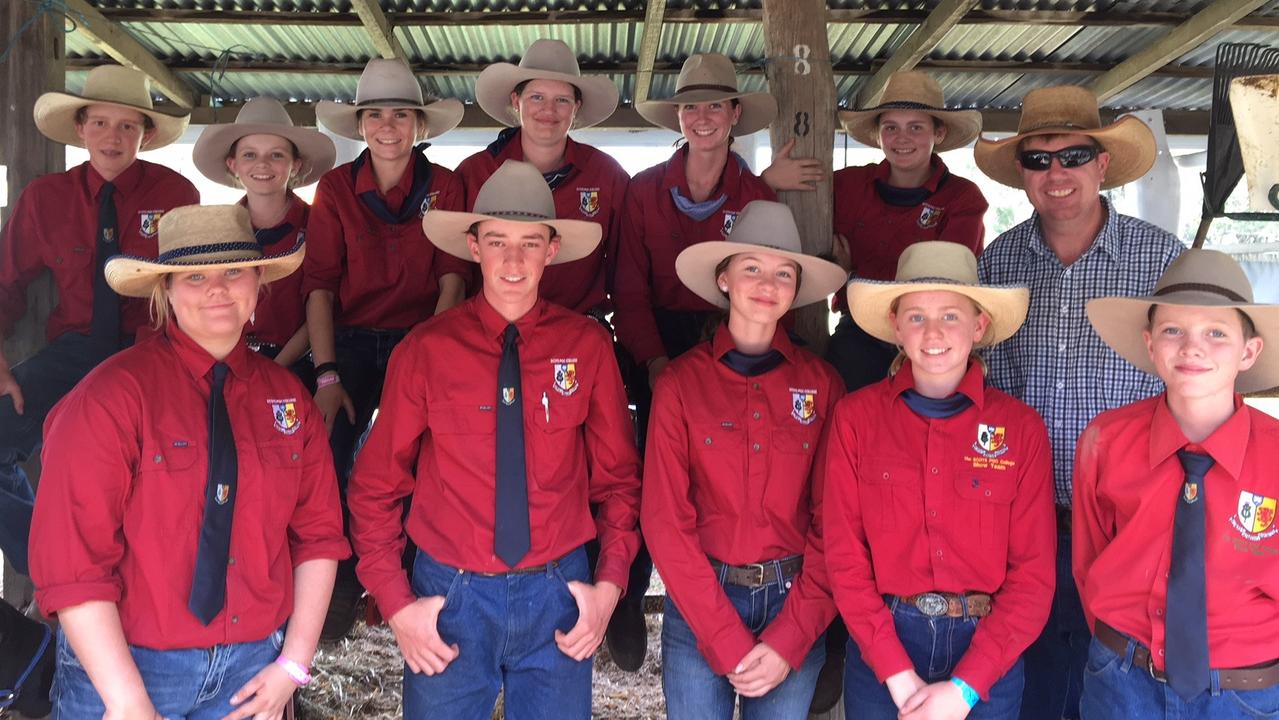 Students from the Scots Cattle Club won first place at the recent Ekka competition. Photo: Scots PGC College