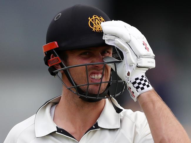 Mitchell Marsh may have broken his hand but his wall punch may just indicate how determined he is to score runs. Picture: AAP