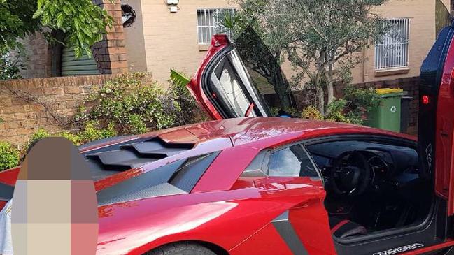 Red Lamborghini Aventador was one of Simon Wakim’s ultra luxury vehicles.