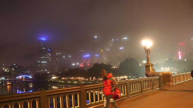 The view from Princes Bridge. Picture: David Crosling