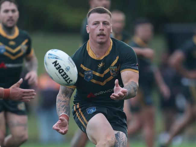 WyongÃs Jack Stringer Denton Engineering Cup round two. Wyong Roos vs The Entrance Tigers at Morry Breen Oval, 20 April 2024 pic Sue Graham