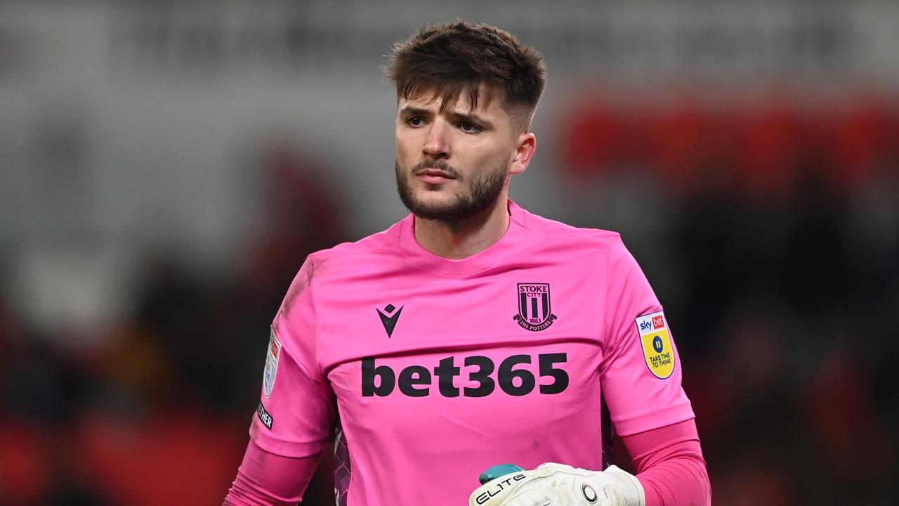 Sarkic was on loan to Stoke City in 2023. Photo by Gareth Copley/Getty Images