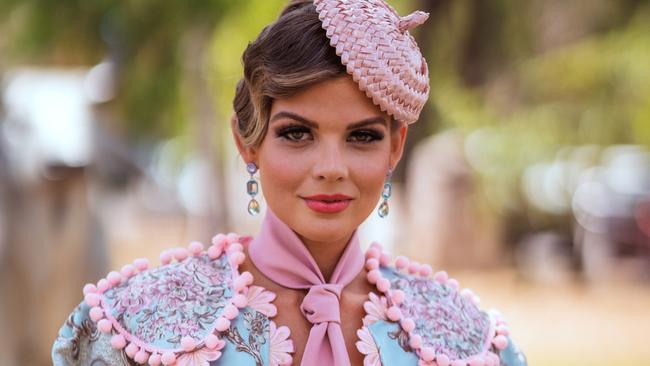 Gracyn Marsterson has found inspiration for a beautiful suit at the Mareeba Multicultural Festival. Picture: Nuno Avendano