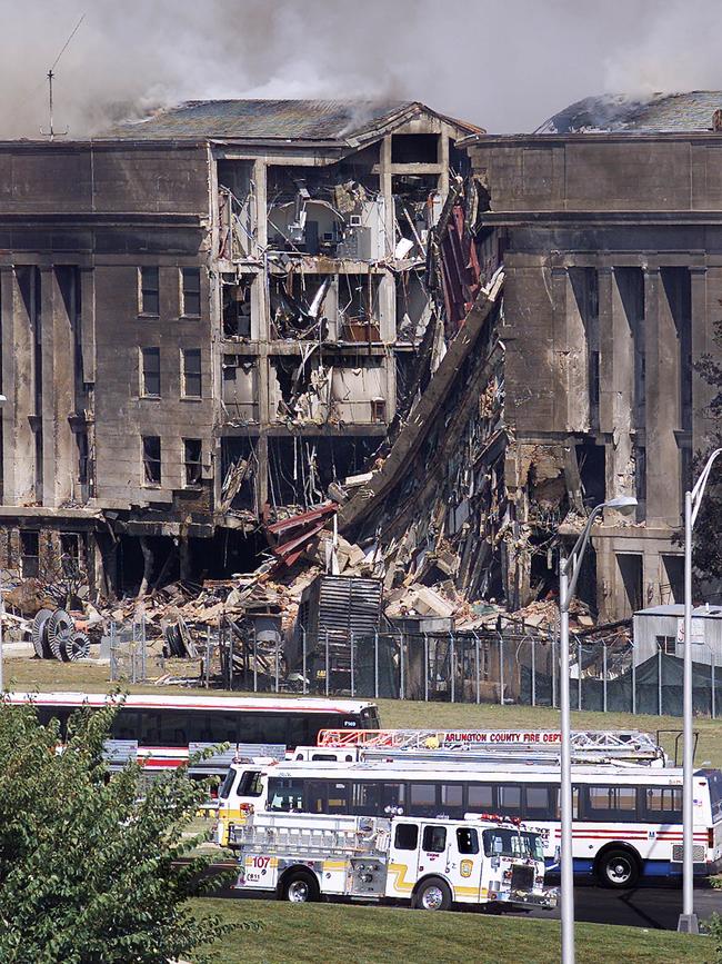 The Pentagon after the attack.