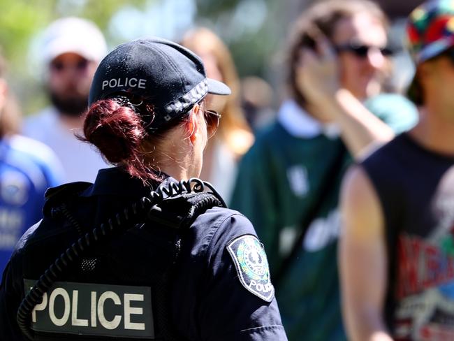 ADELAIDE, AUSTRALIA - NewsWire Photos 9,February, 2024: Police at the Adelaide Laneway Festival at Bonython Park. Picture: NCA NewsWire / Kelly Barnes*Can be used as SAPOL GENERIC*