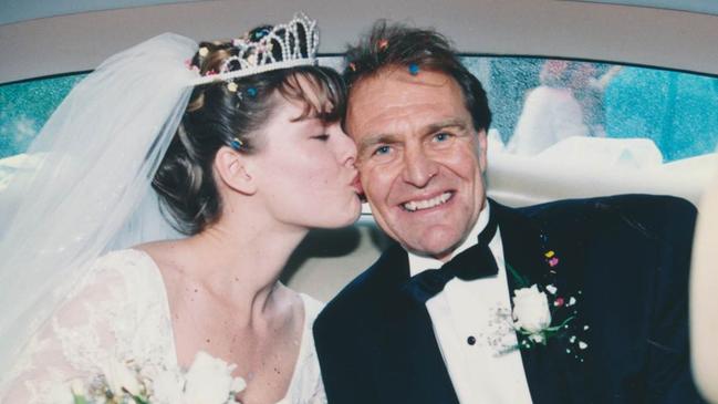 Nicole Cornes and Graham Cornes on their wedding day. Picture: Supplied