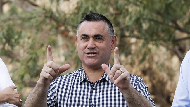 John Barilaro said he has no issue putting the budget into deficit to help drought affected areas. Picture: Dylan Robinson