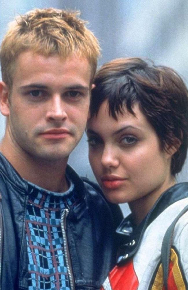 Angelina Jolie and Jonny Lee Miller in a scene from 1995 film Hackers. Picture: Supplied