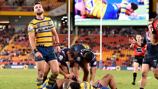 Clint Gutherson had a tough night out in Brisbane. (Photo by Bradley Kanaris/Getty Images)