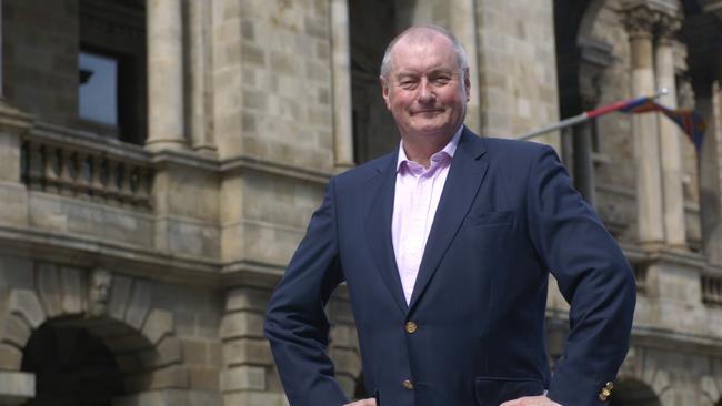 Former Adelaide city councillor Michael Llewellyn-Smith outside the Adelaide Town Hall.