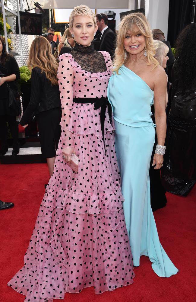 Kate Hudson (left) and mother Goldie Hawn. Picture: Getty