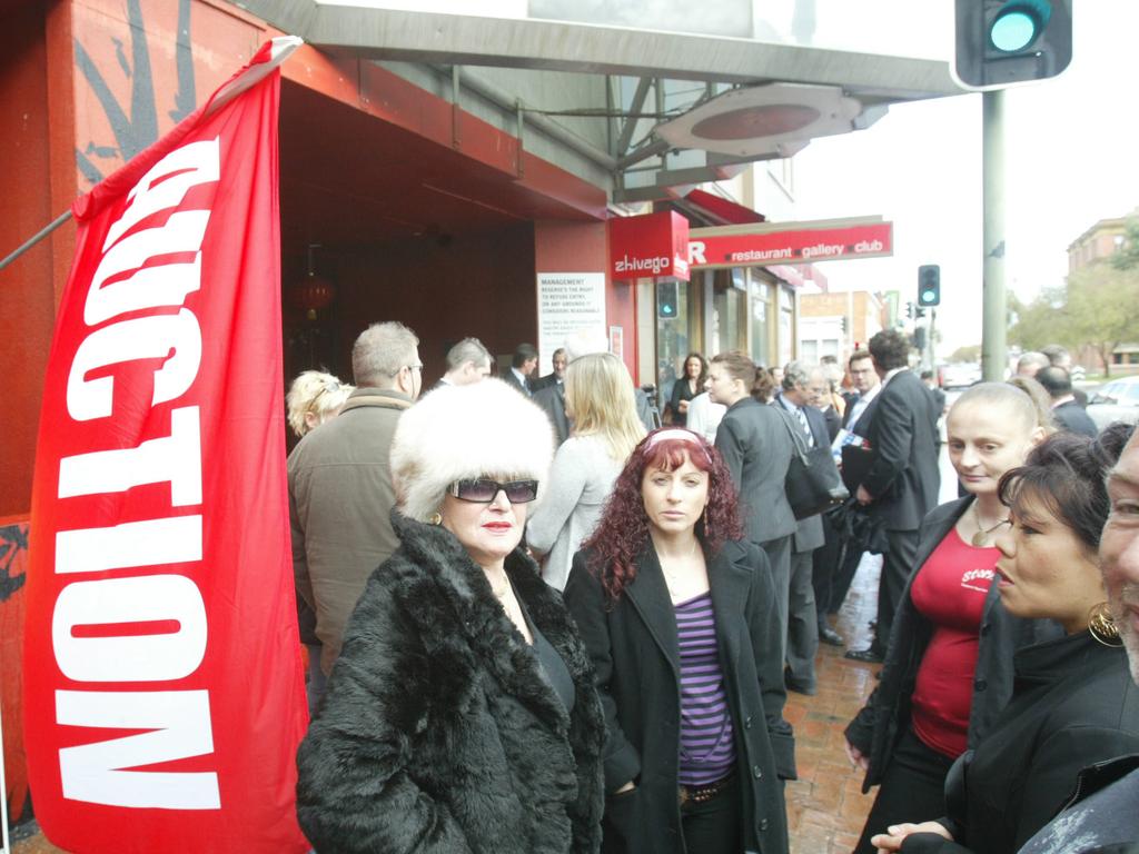 Stormy Summers during the real estate auction of a penthouse apartment formerly rented by her at 155 Waymouth Street in 2007.