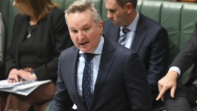 Climate Change and Energy Minister Chris Bowen is sharpening Labor’s pre-election attack on nuclear. Picture: NewsWire / Martin Ollman