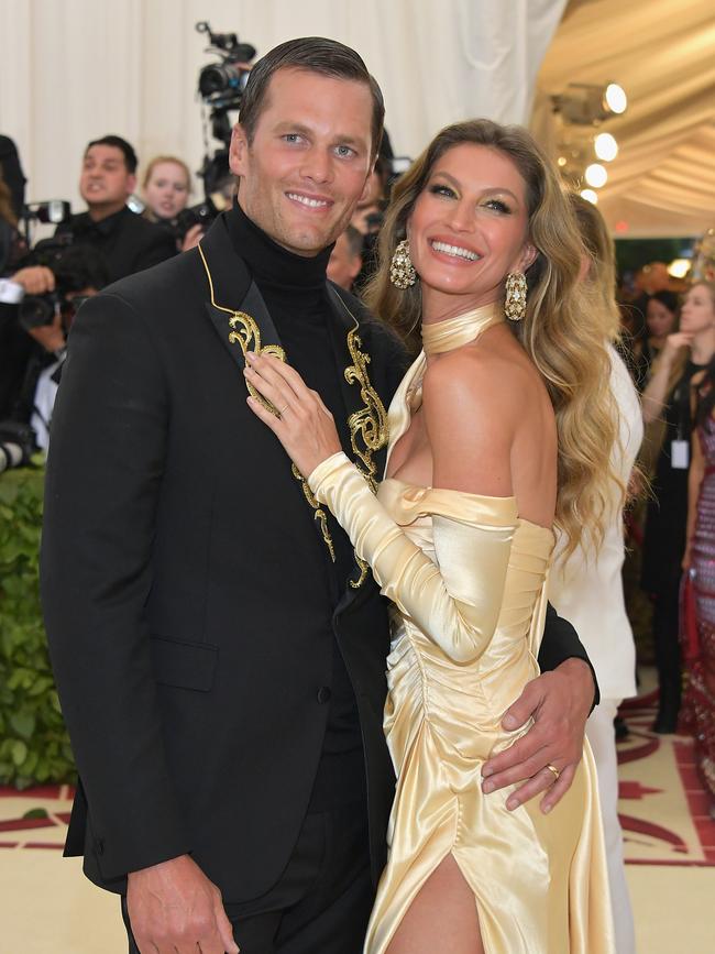 Tom Brady and Gisele Bundchen attend the Met Gala. Photo by Neilson Barnard/Getty Images.