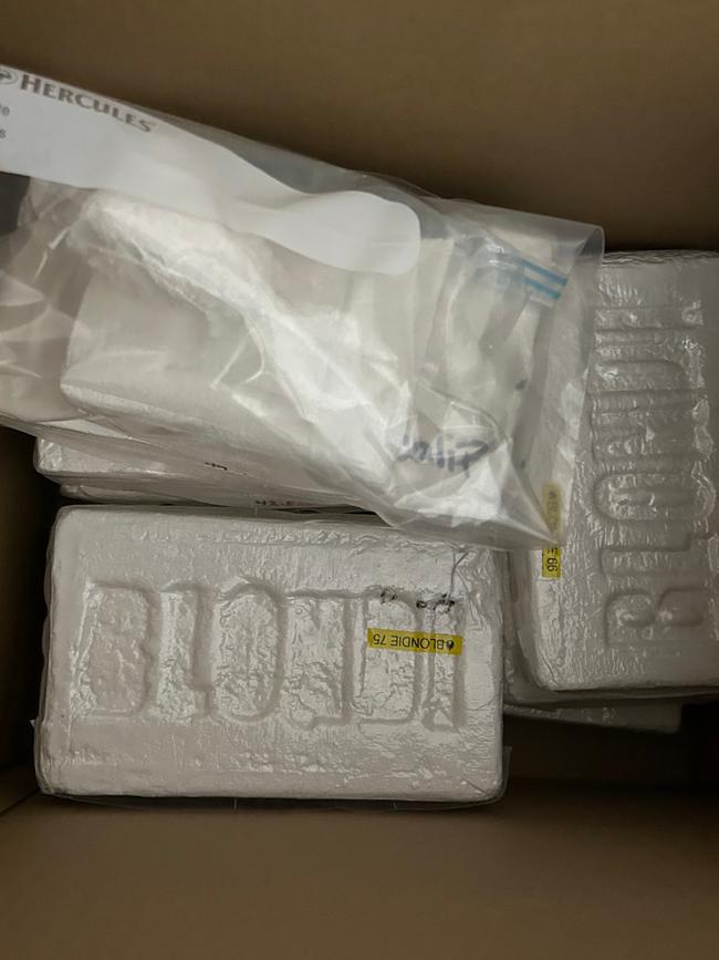 Some of the drugs seized in the raids. Four people have appeared in court. Picture: AFP