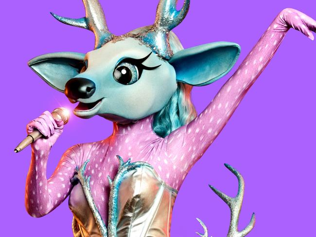 Fawn is one of the new Tim Chappel-designed costumes for Season 5 of The Masked Singer Australia. Picture: Ten