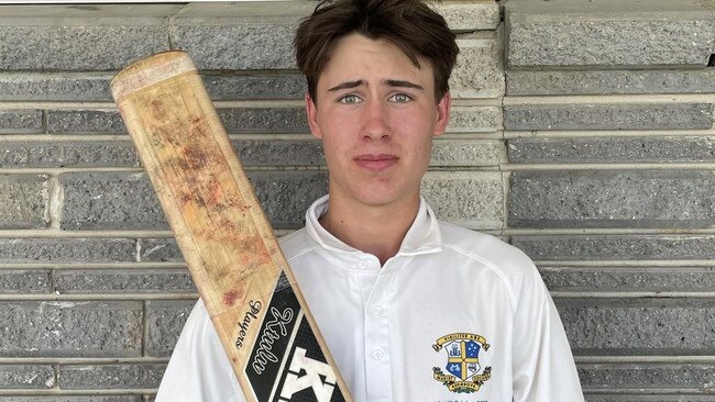 Ashgrove captain Will Nicholson after scoring a hundred last year.