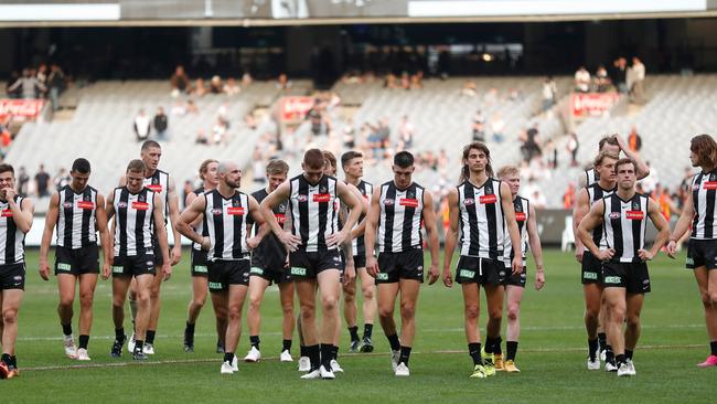 There were plenty of empty seats for Collingwood’s loss to Gold Coast at the MCG.