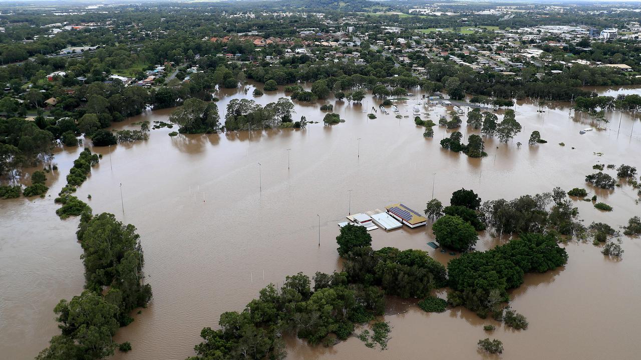 Logan River was still rising overnight. Picture: Adam Head