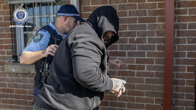 Callaway being arrested. Picture: NCA NewsWire via NSW Police