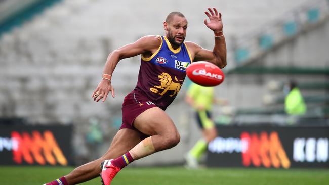 Midfielder Cam Ellis-Yolmen wants a spot in Brisbane’s best 22 for the AFL finals series. Picture: Jono Searle/AFL Photos/via Getty Images