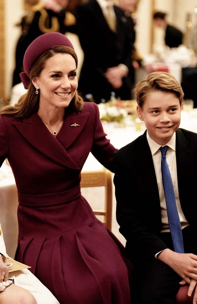 Catherine, Princess of Wales and Prince George. Picture: Jordan Pettitt / POOL / AFP