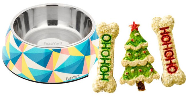 Fuzz yard South Beach Pet bowl, Dog Treat Trio.