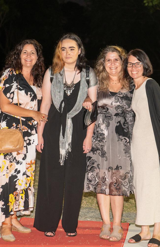 Tenille Hildred, AJ Barber, Majella Hoffmann, Renee Benson at Mackay State High School, Mackay Turf Club Saturday 14 October 2023 Picture: Michaela Harlow