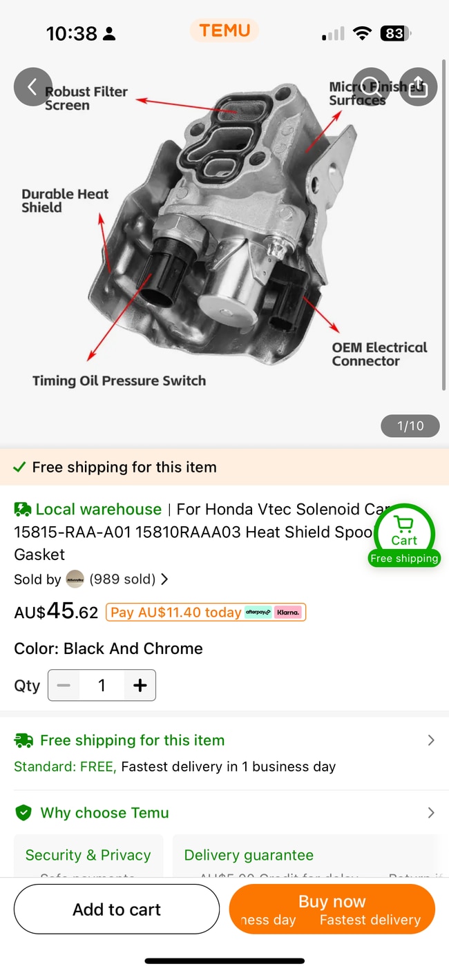 Auto products available on Temu.