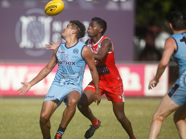 Darwin Buffaloes star Bradley Stokes has avoided suspension for an incident with Nightcliff captain Phillip Wills last Saturday night. Picture: Glenn Campbell