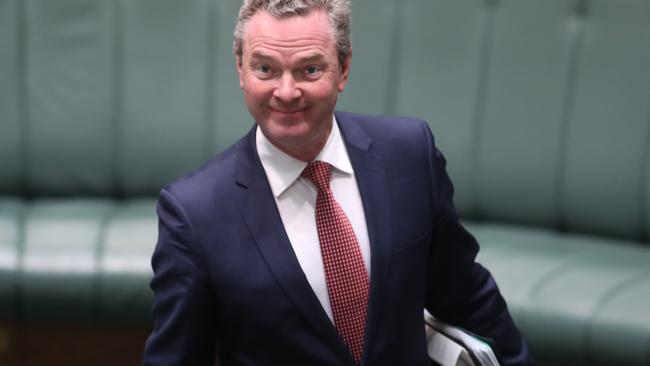 Christopher Pyne should lose the smirk. Picture: Gary Ramage.