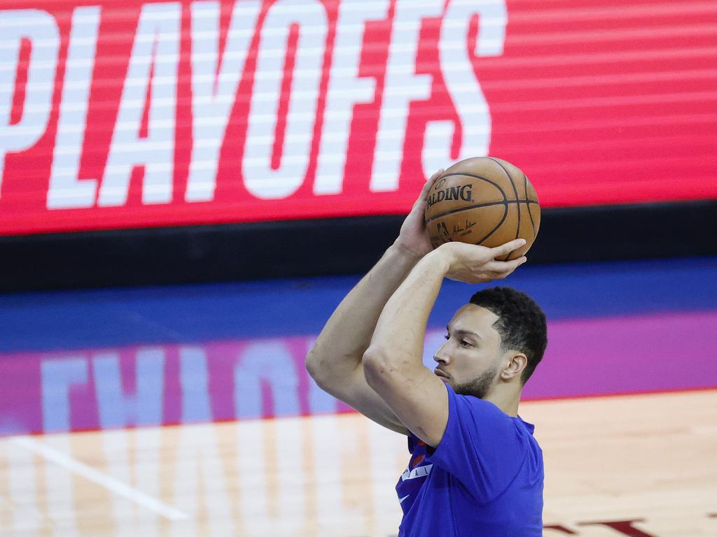 Ben Simmons working on his jump shot.