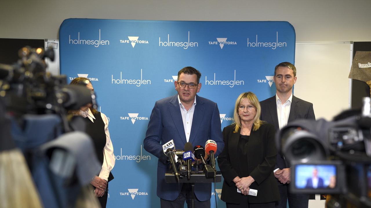 Mr Andrews told the media he wasn’t ‘here to share correspondence with you or anybody else’, and he had not received any advice to suggest errors within the process. Picture: NCA NewsWire / Andrew Henshaw